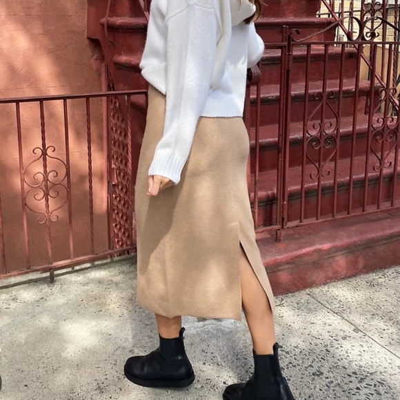 Aritzia The Group Babaton Tan Midi Skirt - Picture 5 of 14